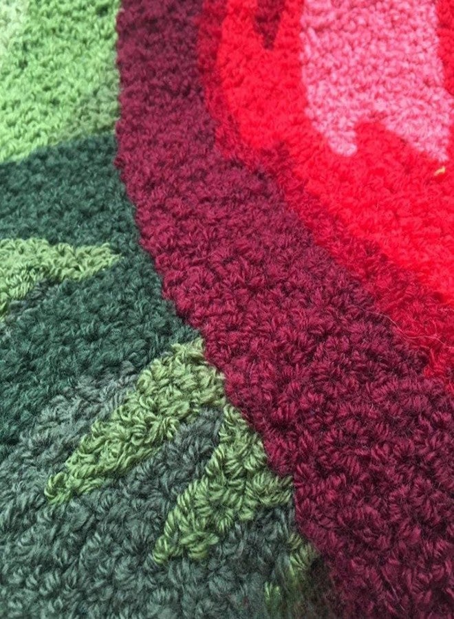 ABREEZE Lovely Fruit Rugs, Apple Shaped Area Rugs, Christmas Rug, Lovely Child Rugs, Non-Slip Washable Soft Door Mat for Living Room, Bedroom, Nursery and Kitchen,red,17.7"x31.5" - Image 5